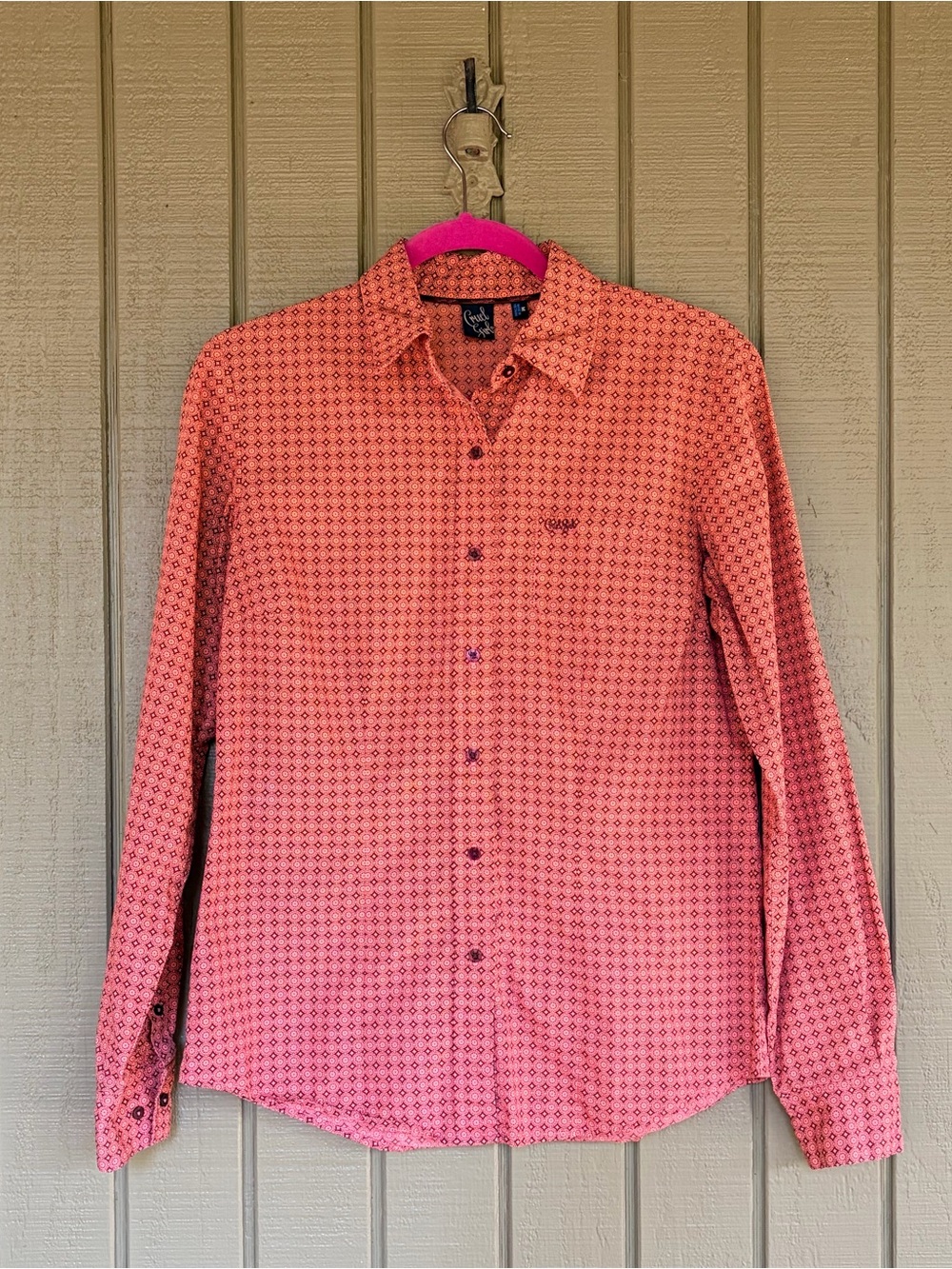 Cruel Girl Medallion Print Western Button Down M